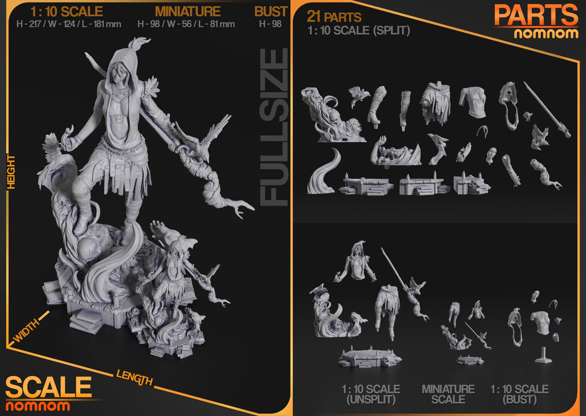 Morrigan resin figure