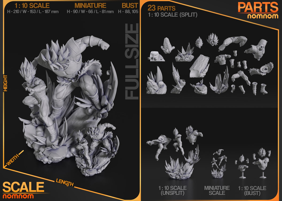 Vegeta vs Broly resin figure