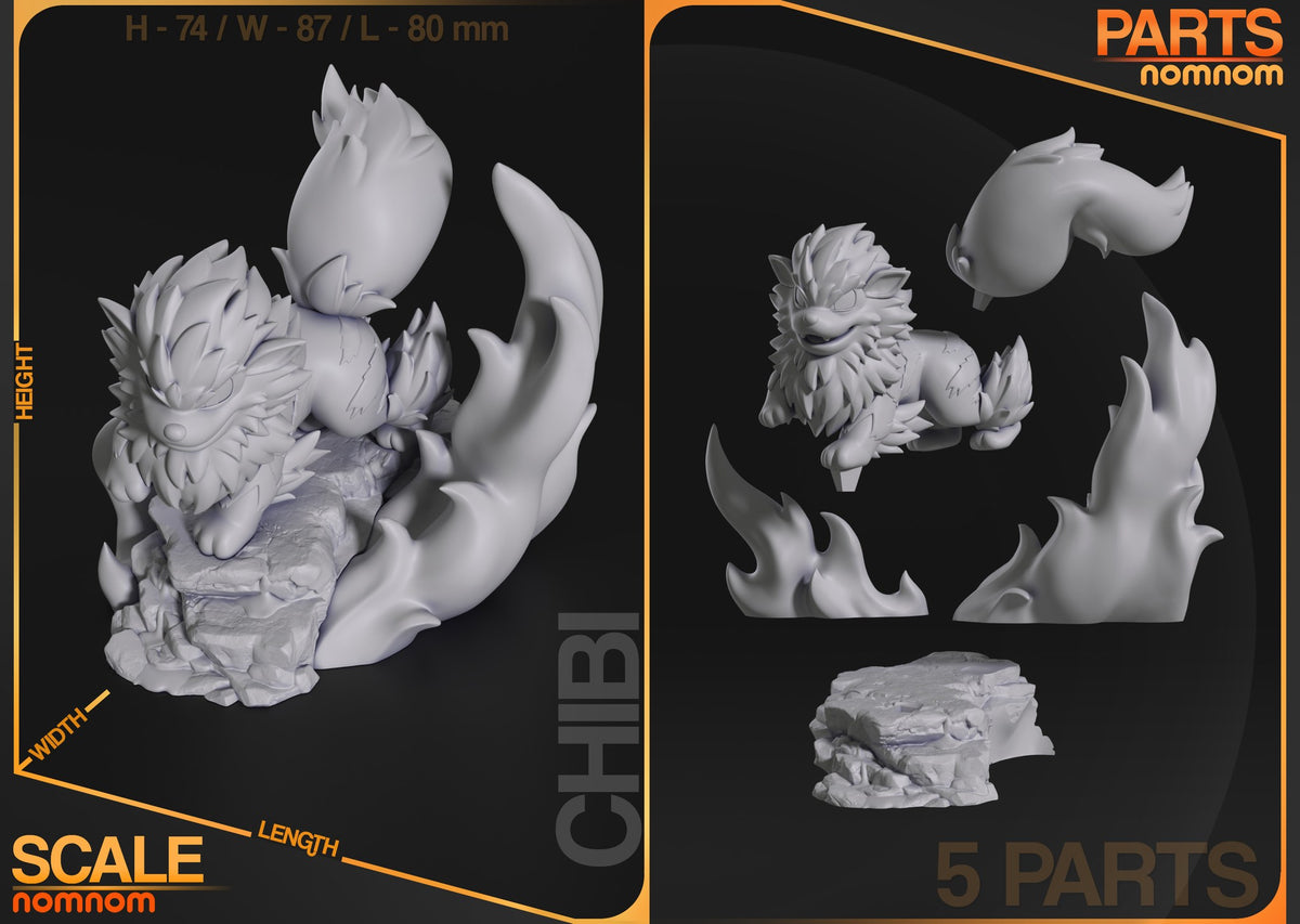 Chibi Arcanine resin figure