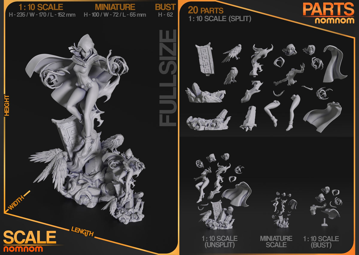 Raven resin figure