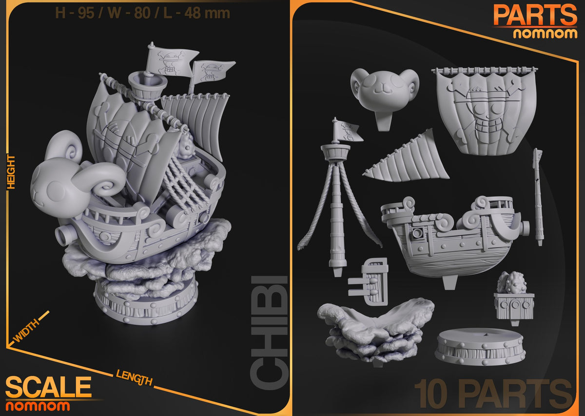 Chibi Going Merry resin figure