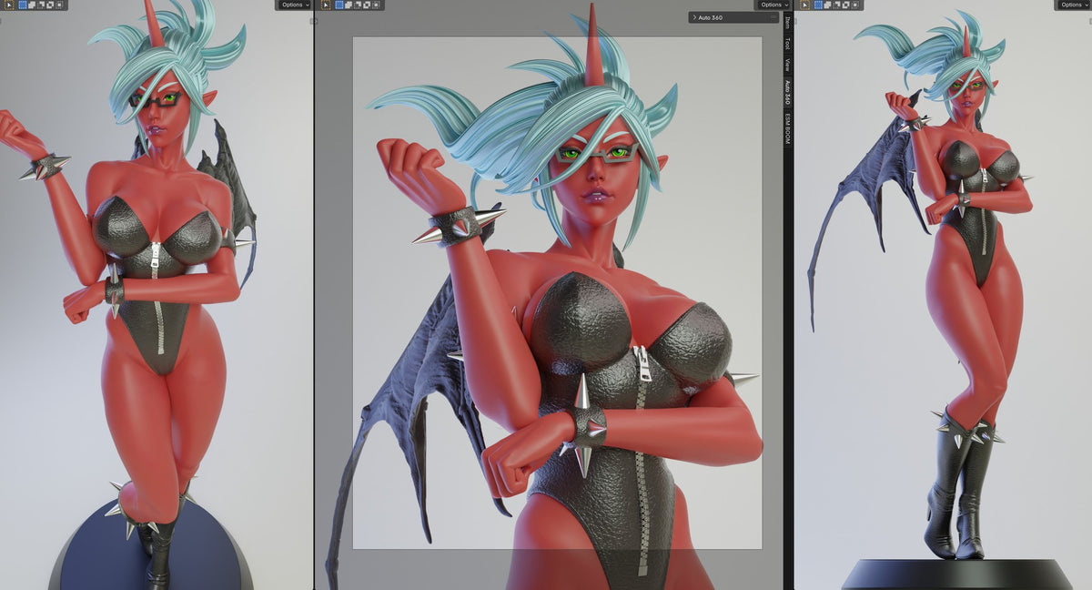 Scanty & Kneesocks resin figure