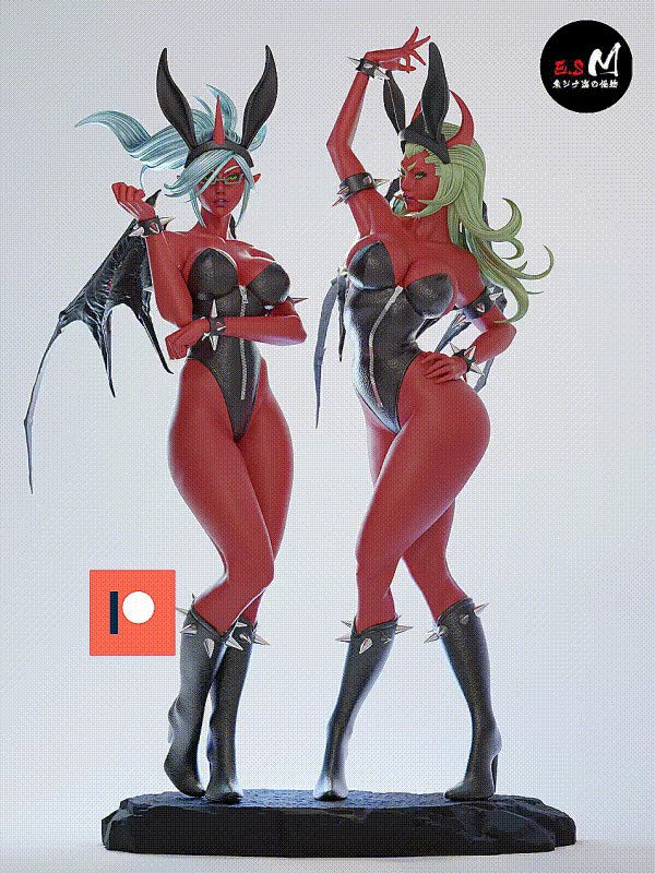 Scanty & Kneesocks resin figure