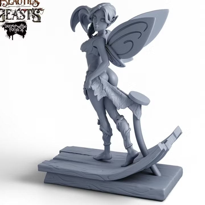 Caught in a Flutter resin figure