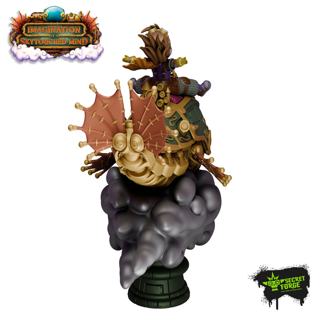 Skywhale Rider resin figure