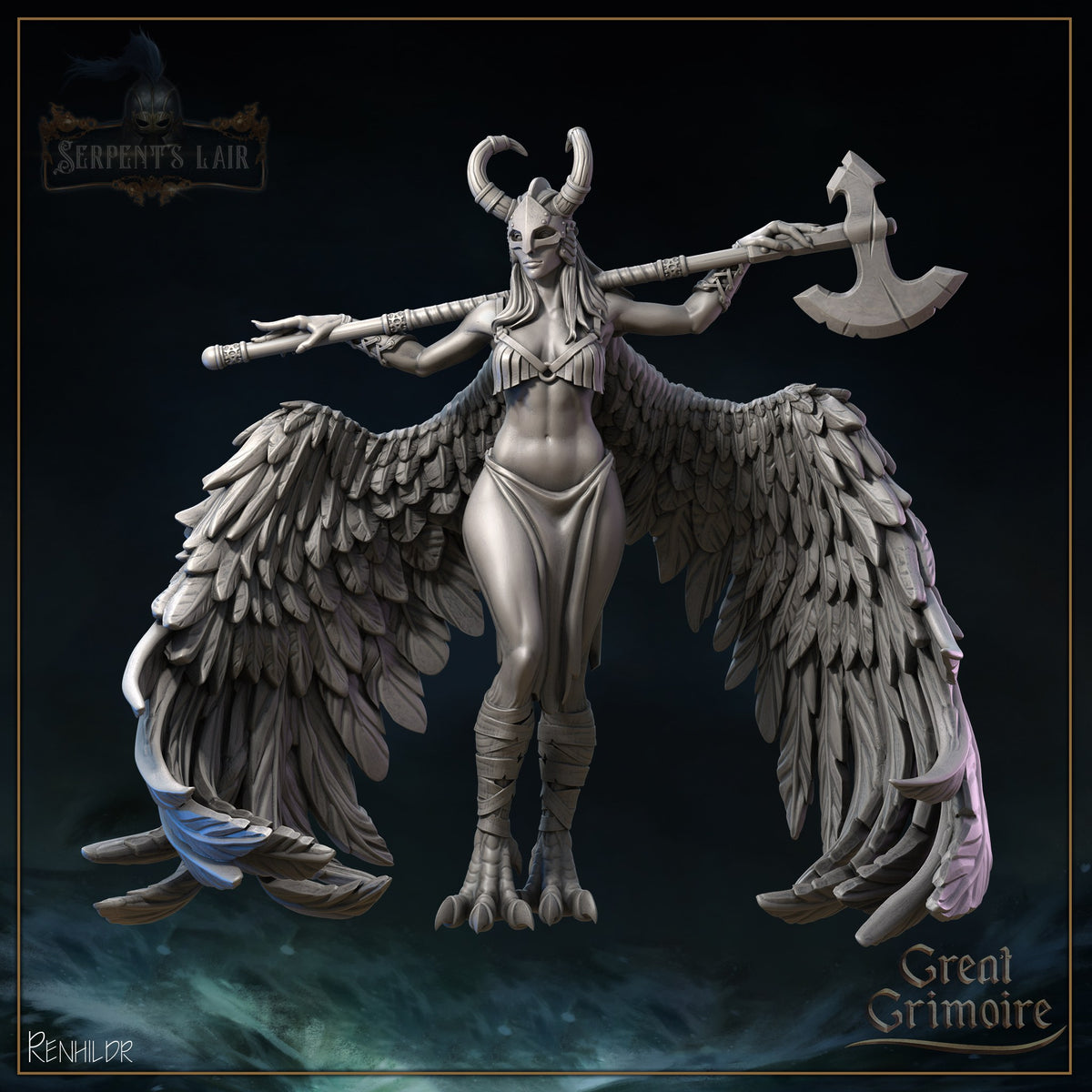 Renhildr resin figure