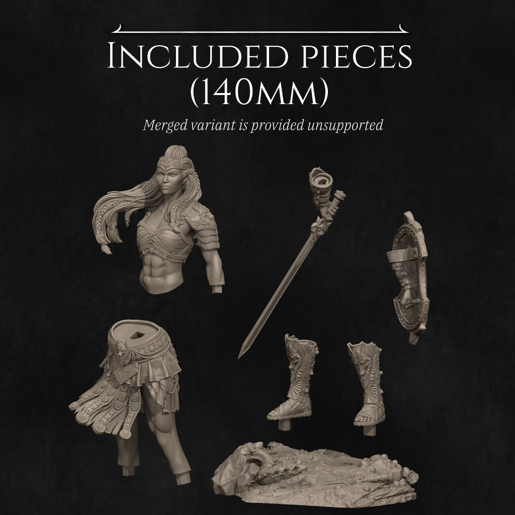 Reika the Gladiator | 32mm–140mm | 3D Printed Figure | Art Piece | Nerikson | Nerdy Creations