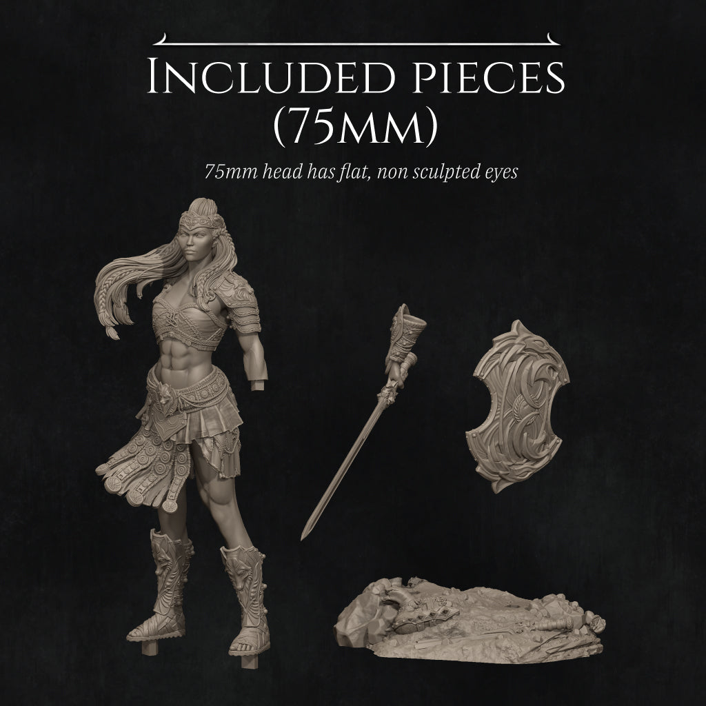 Reika the Gladiator | 32mm–140mm | 3D Printed Figure | Art Piece | Nerikson | Nerdy Creations