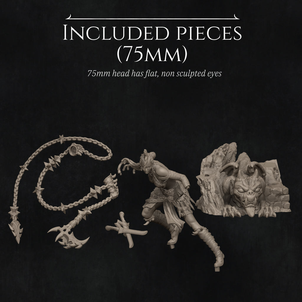 Zestari the Shadow Elf Warrior | 32mm–140mm | 3D Printed Figure | Art Piece | Nerikson | Nerdy Creations