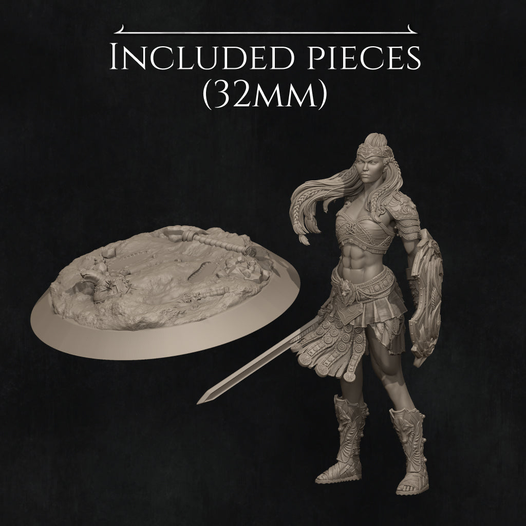 Reika the Gladiator | 32mm–140mm | 3D Printed Figure | Art Piece | Nerikson | Nerdy Creations