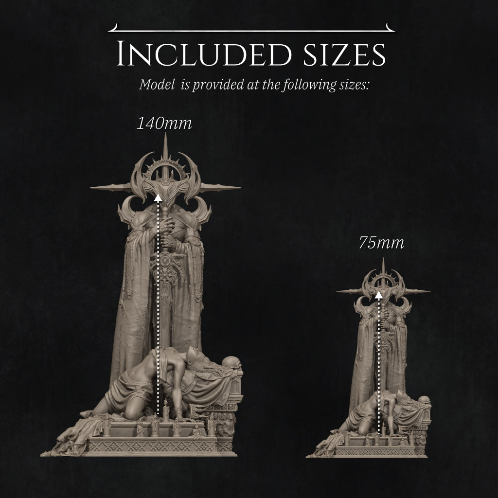 Dark Ending | 32mm–140mm | 3D Printed Figure | Art Piece | Nerikson | Nerdy Creations