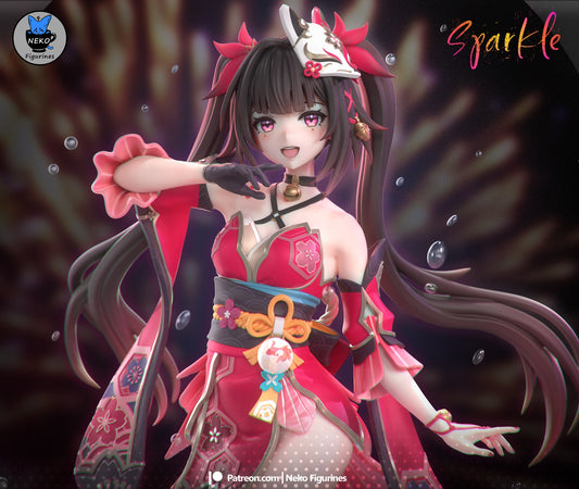 Sparkle resin figure