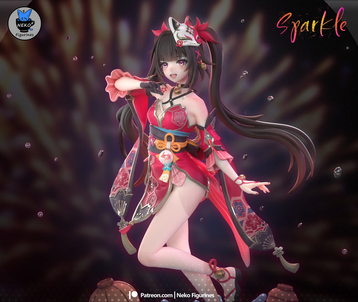 Sparkle resin figure