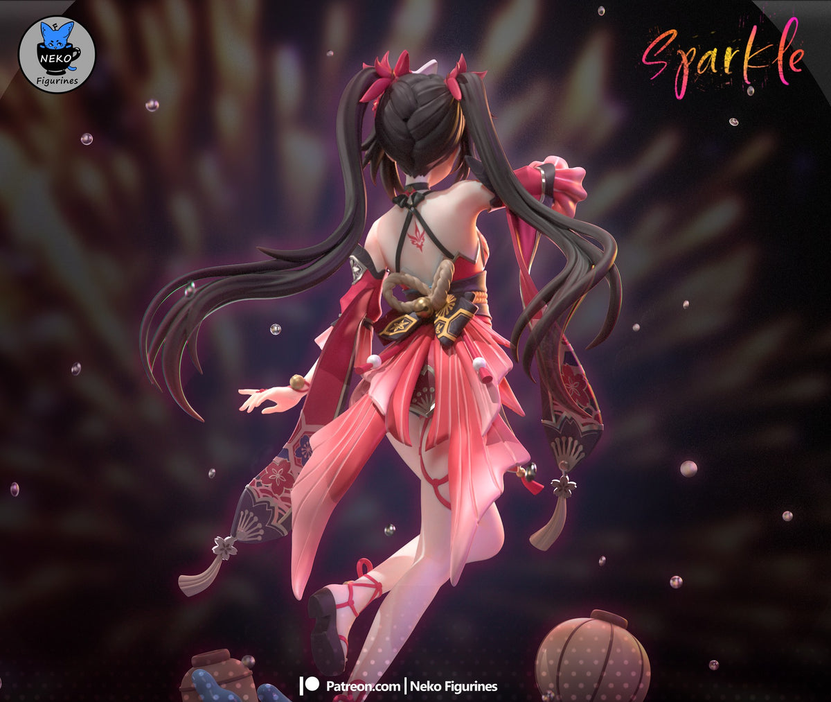 Sparkle resin figure