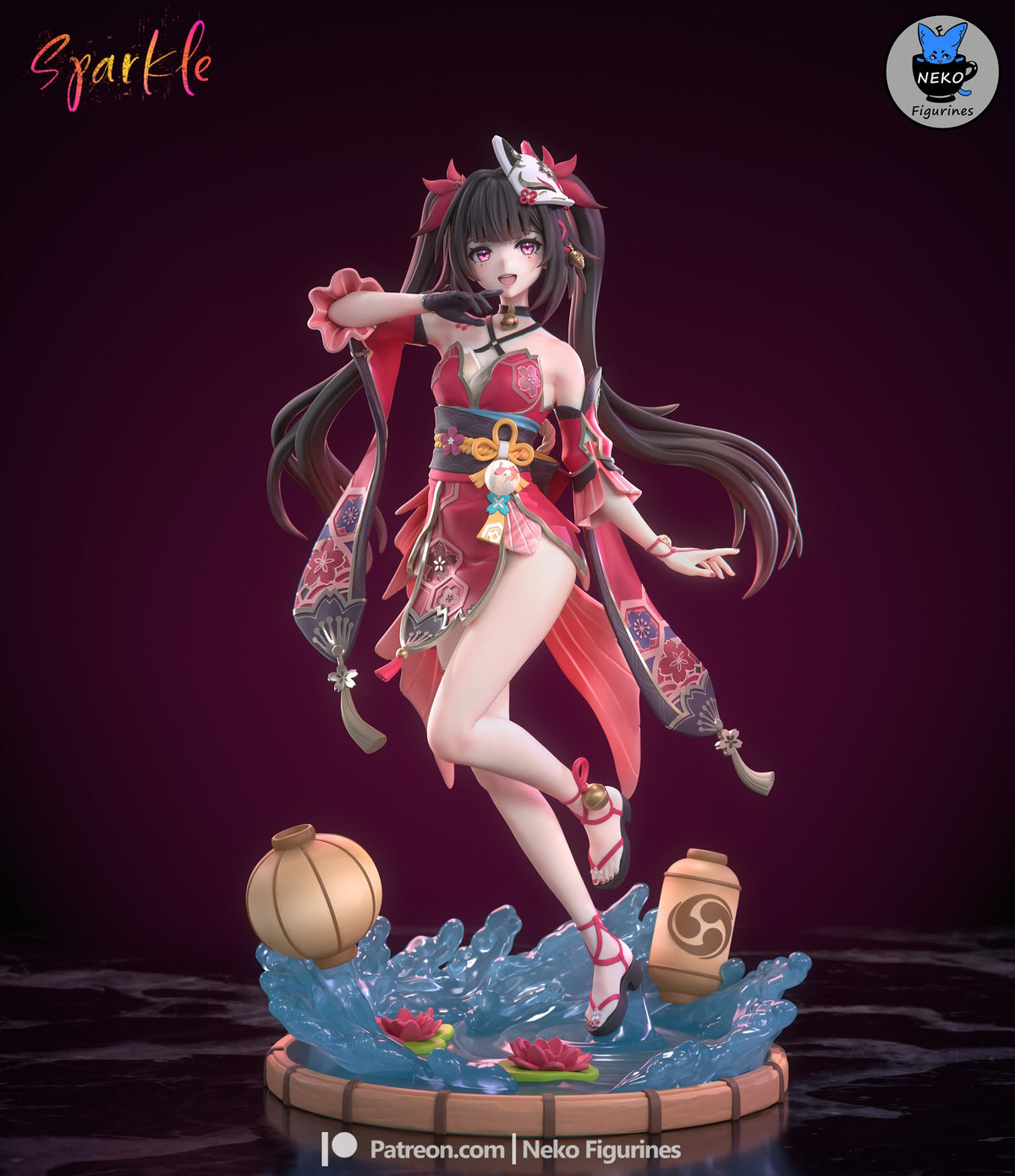 Sparkle resin figure