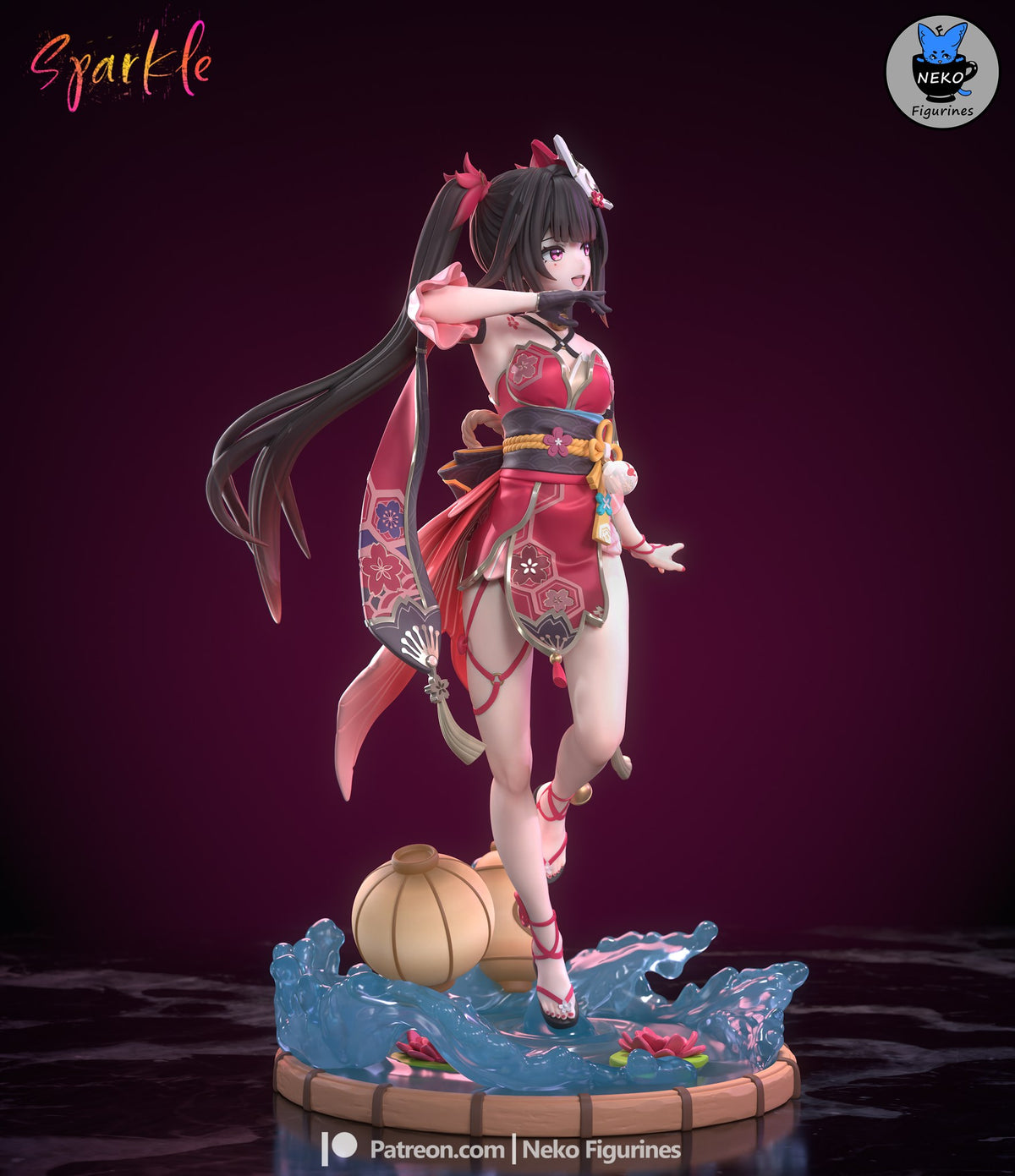 Sparkle resin figure