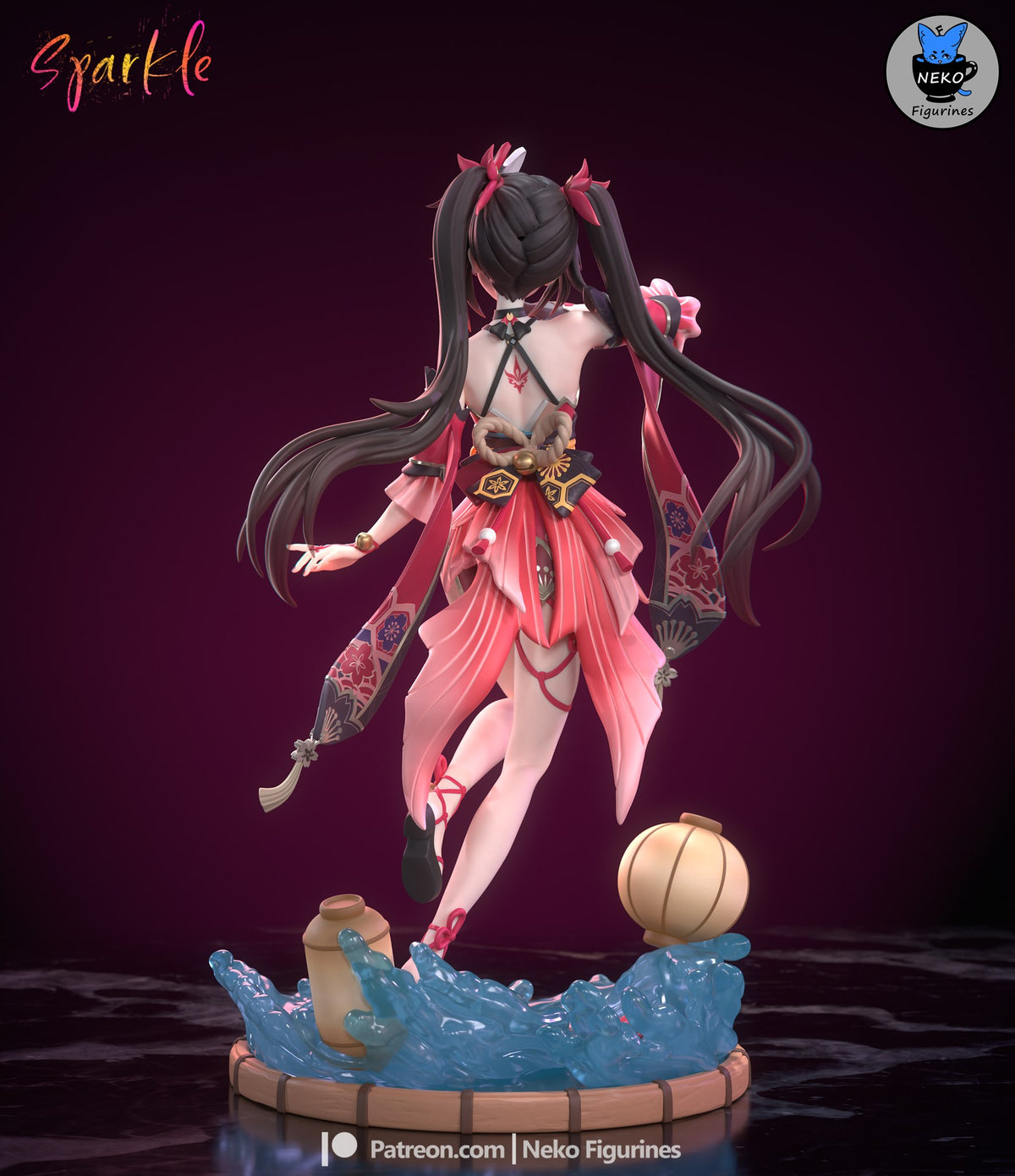 Sparkle resin figure