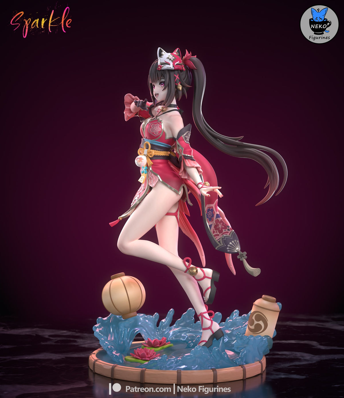 Sparkle resin figure