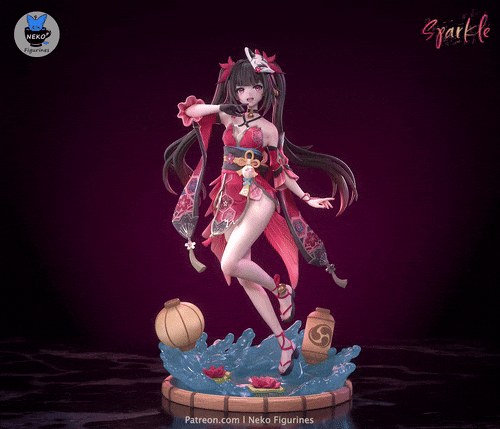 Sparkle resin figure