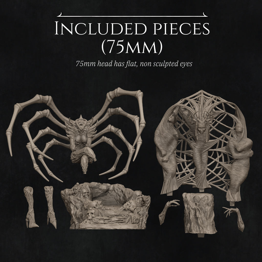 Web of the Spider Queen | 32mm–140mm | 3D Printed Figure | Art Piece | Nerikson | Nerdy Creations