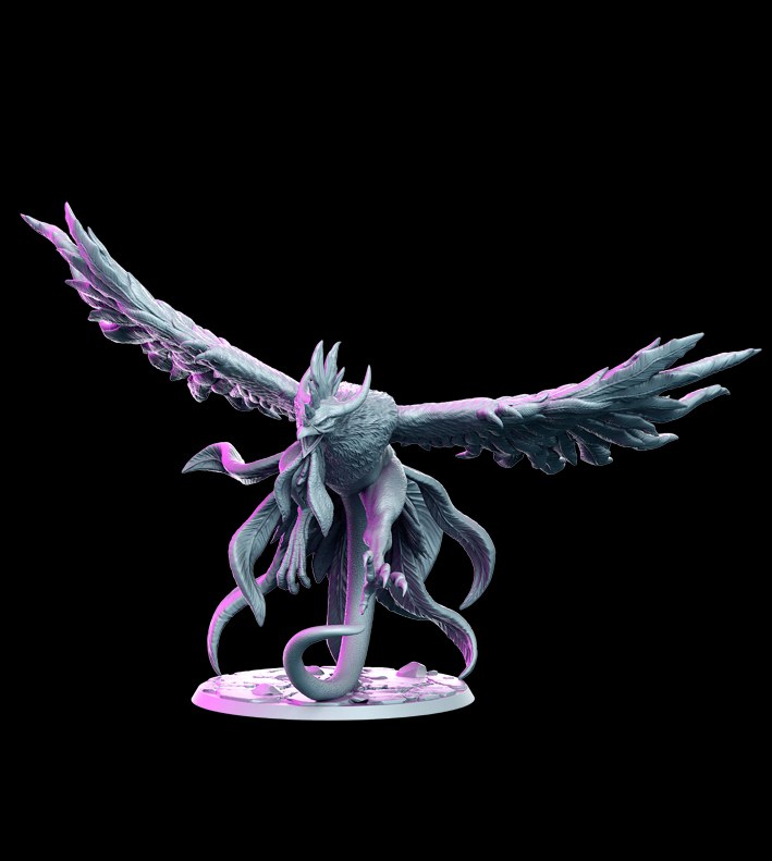 Cockatrice resin figure