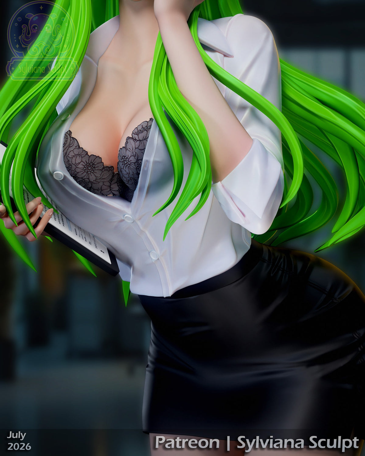 C.C. resin figure