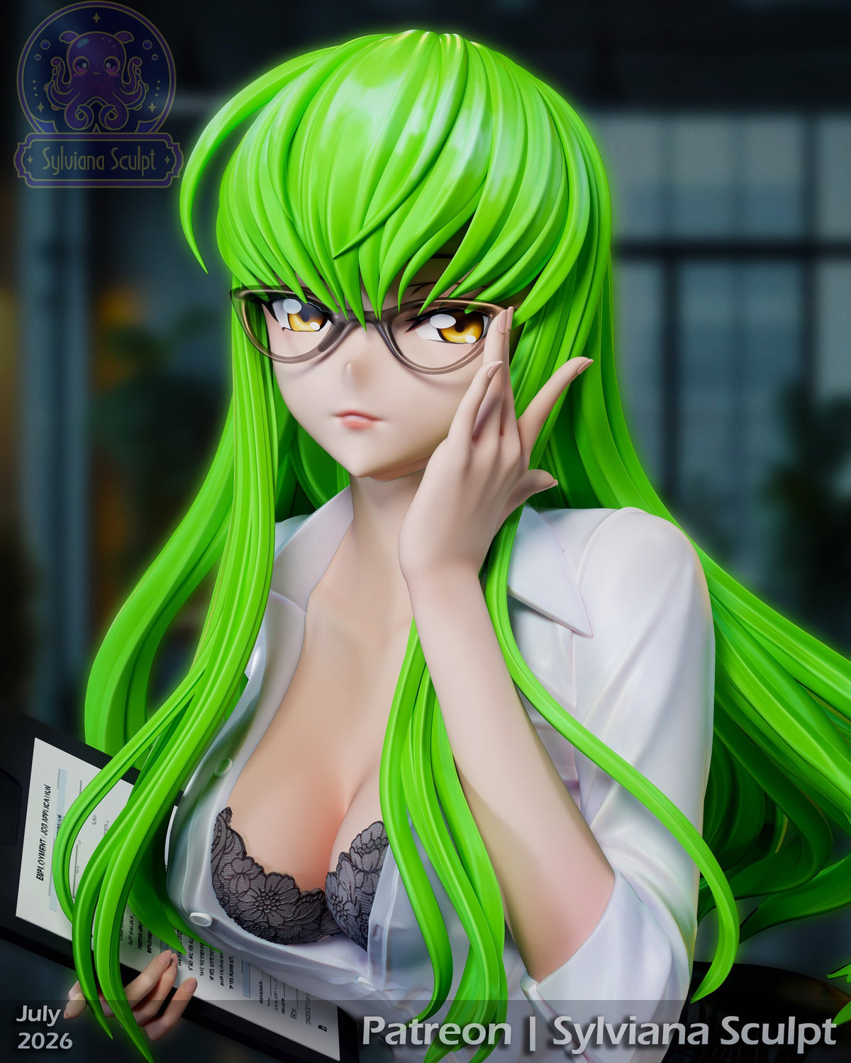 C.C. resin figure