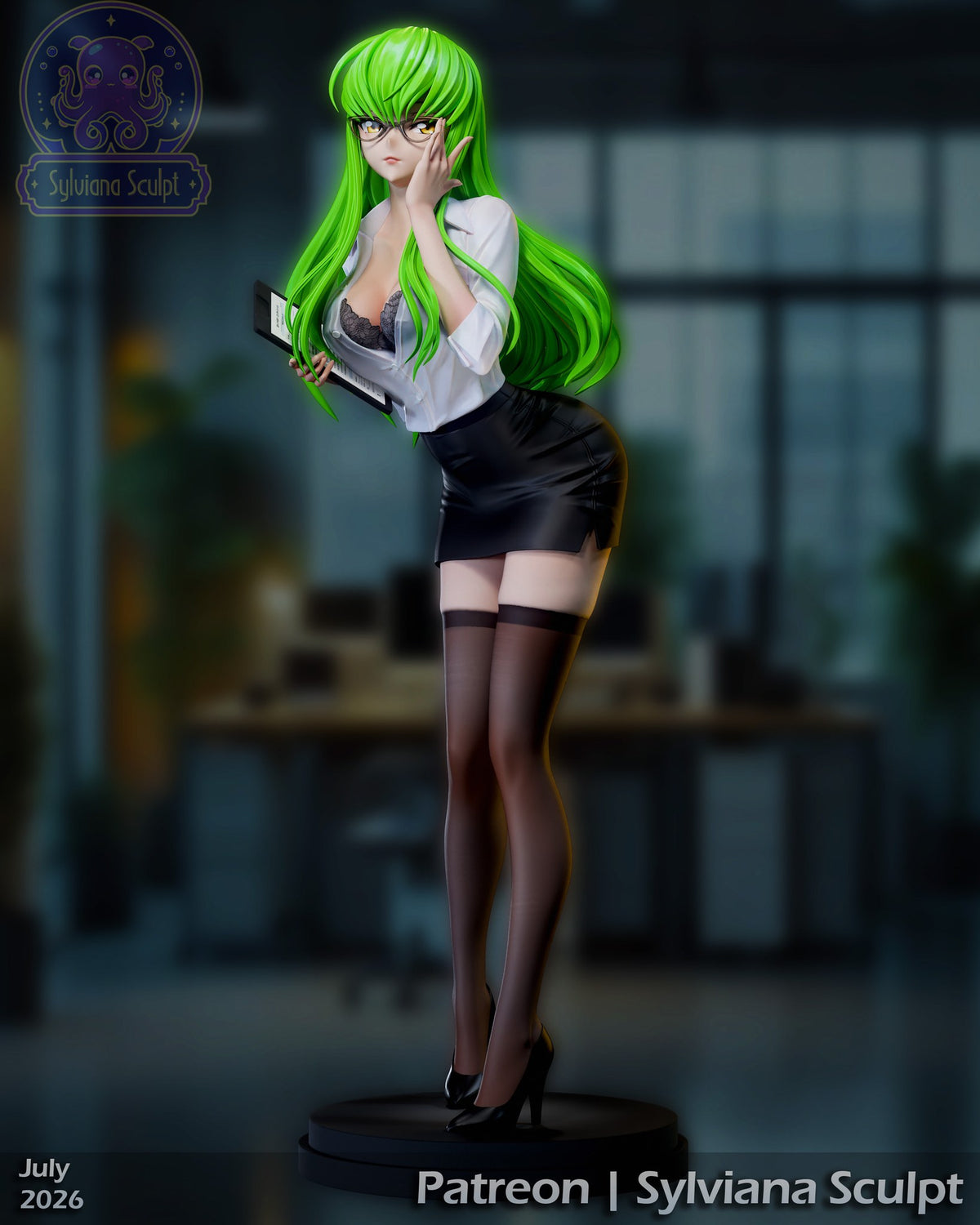 C.C. resin figure
