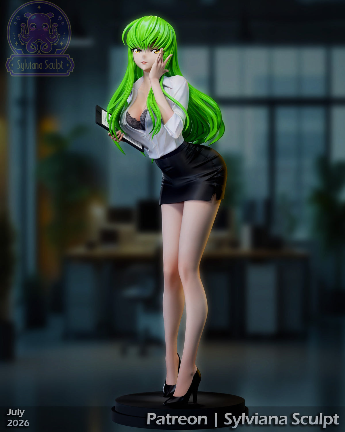 C.C. resin figure