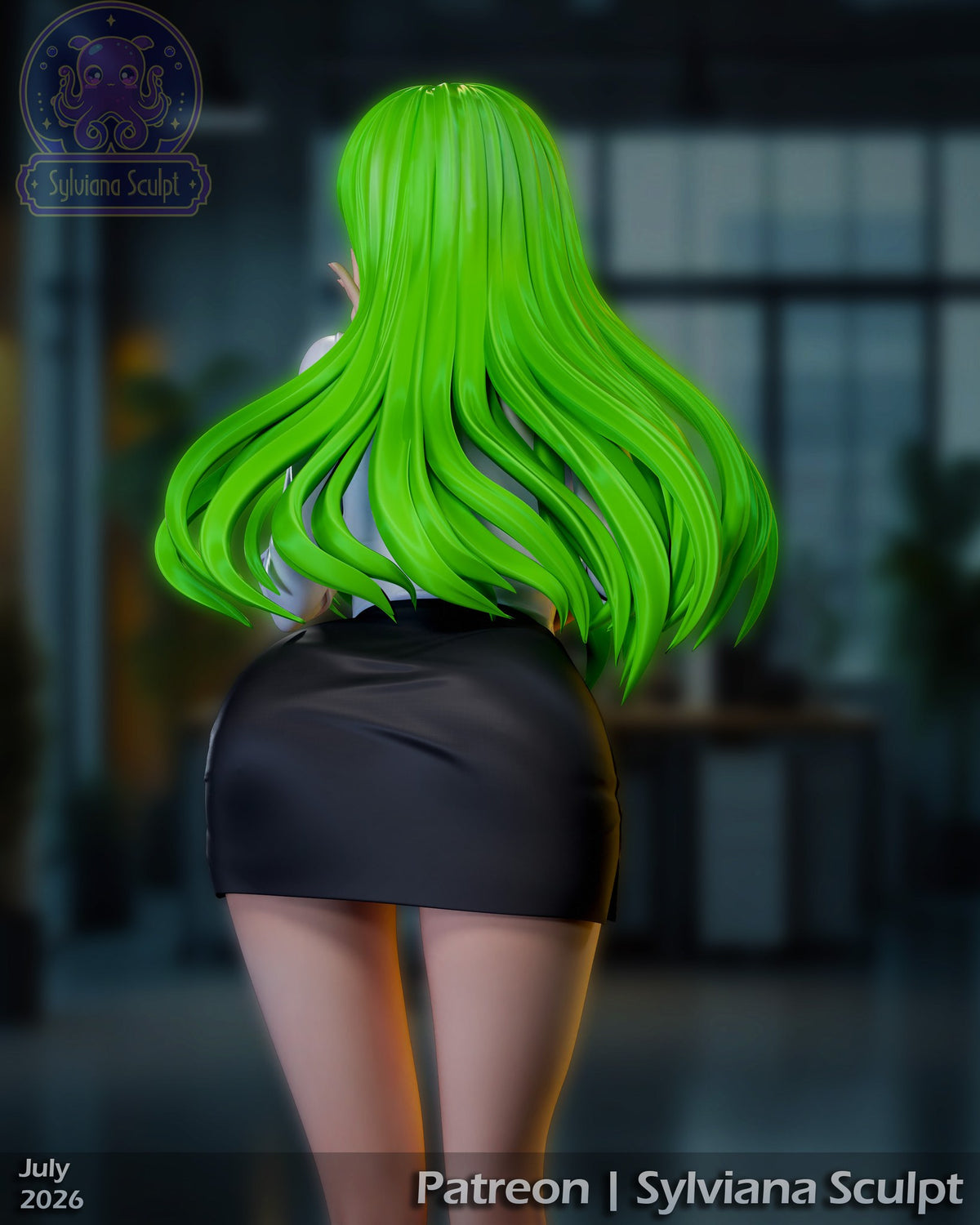 C.C. resin figure