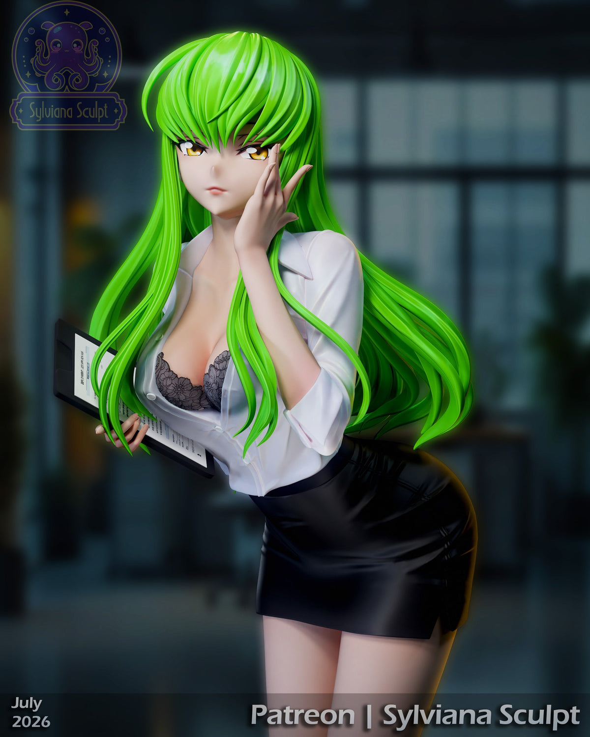 C.C. resin figure