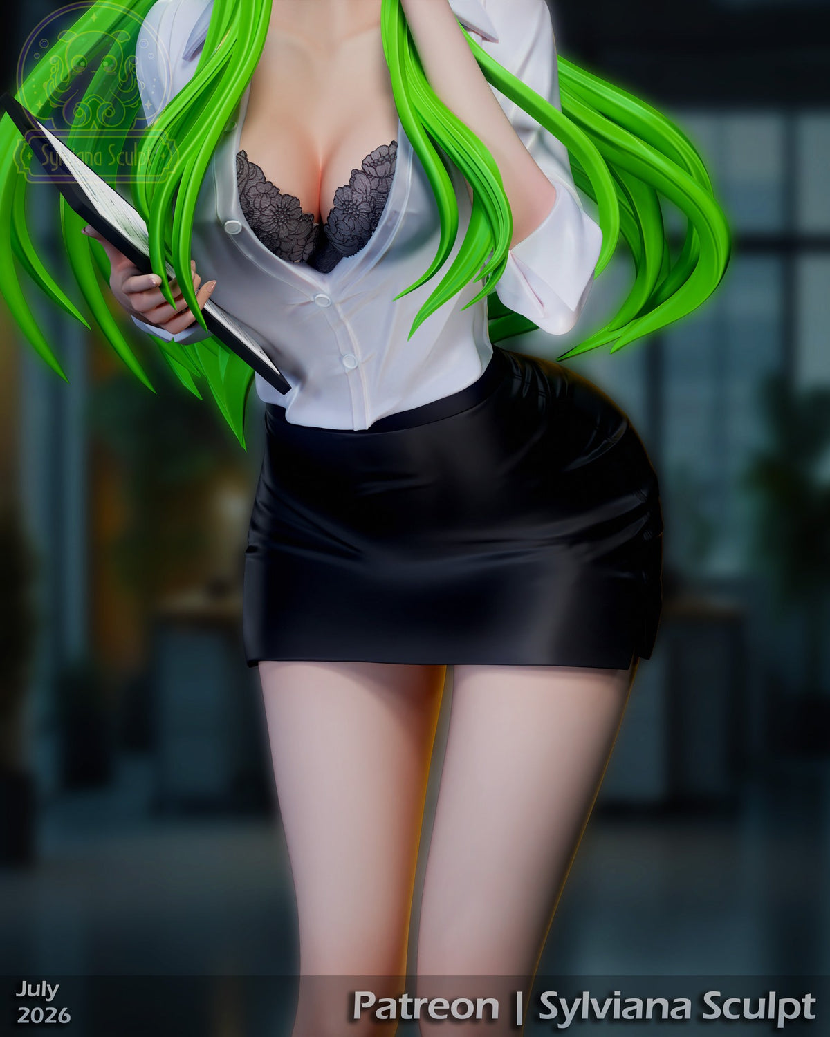 C.C. resin figure
