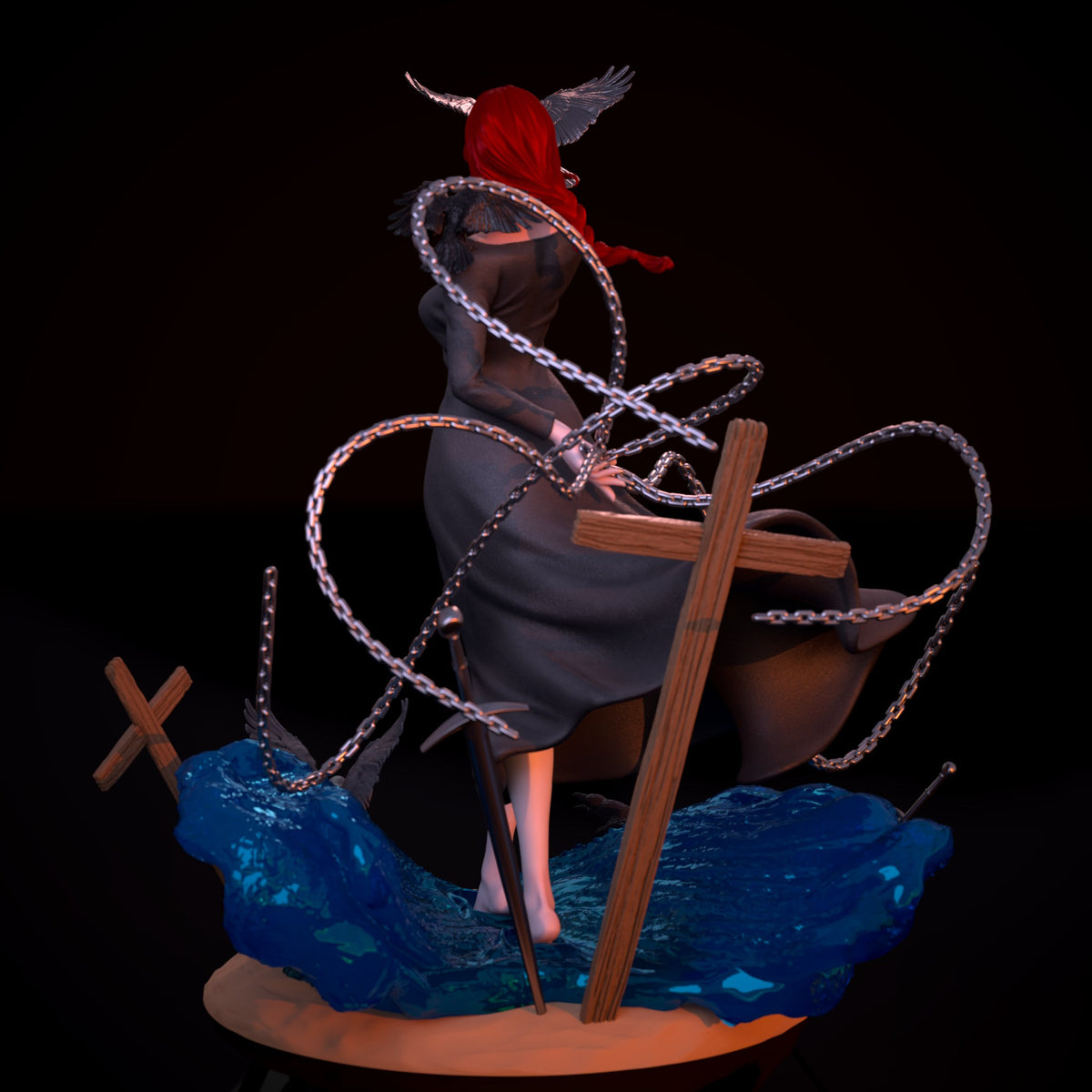 Makima (Chains and Crows) resin figure
