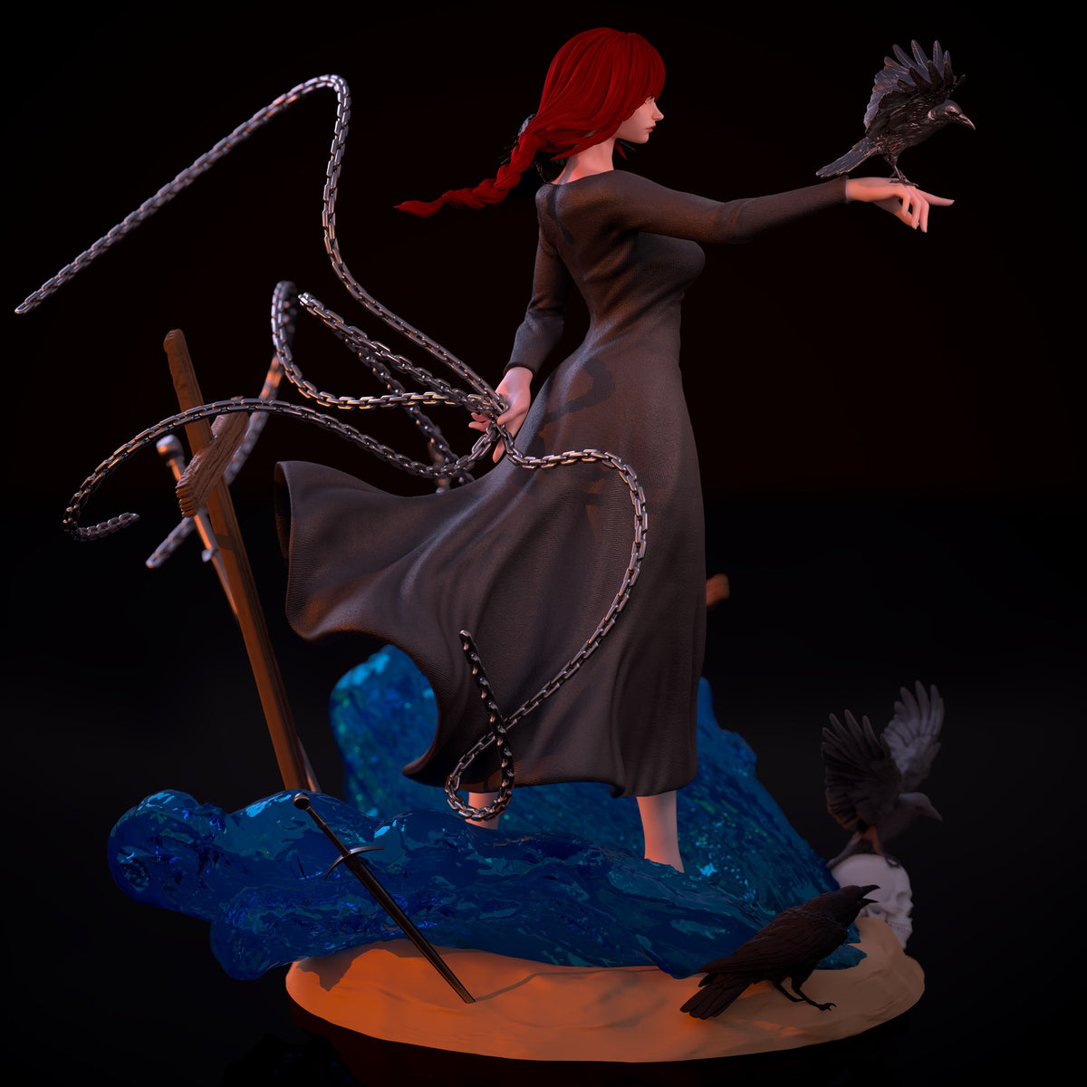 Makima (Chains and Crows) resin figure