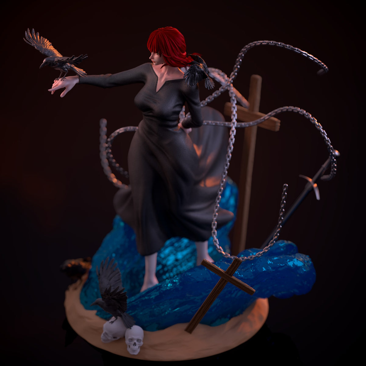 Makima (Chains and Crows) resin figure