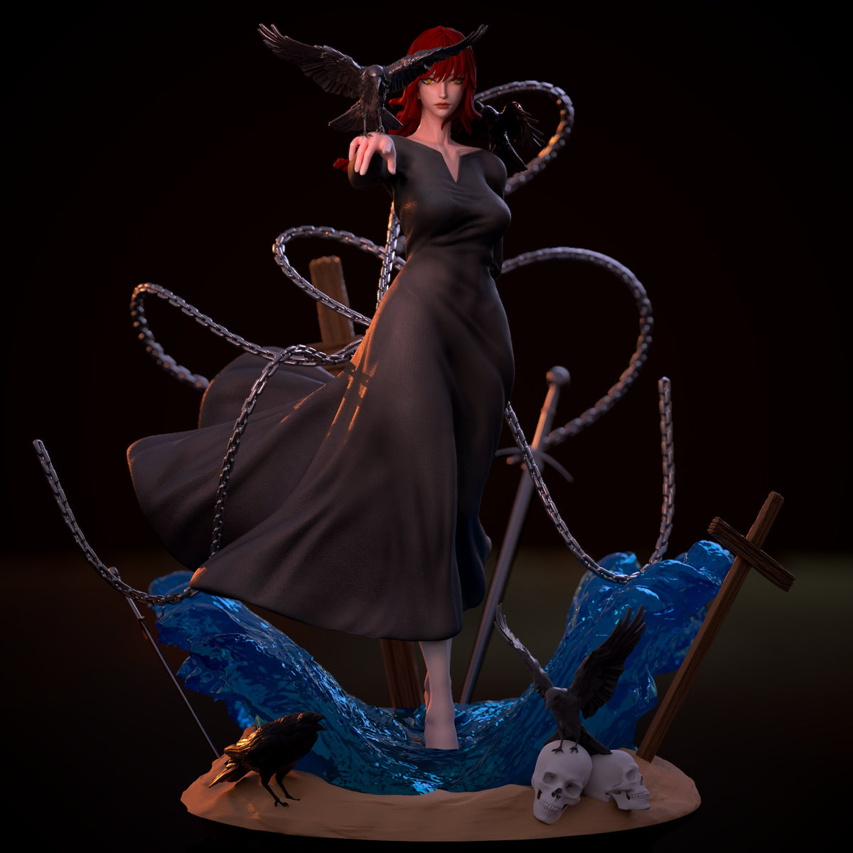 Makima (Chains and Crows) resin figure