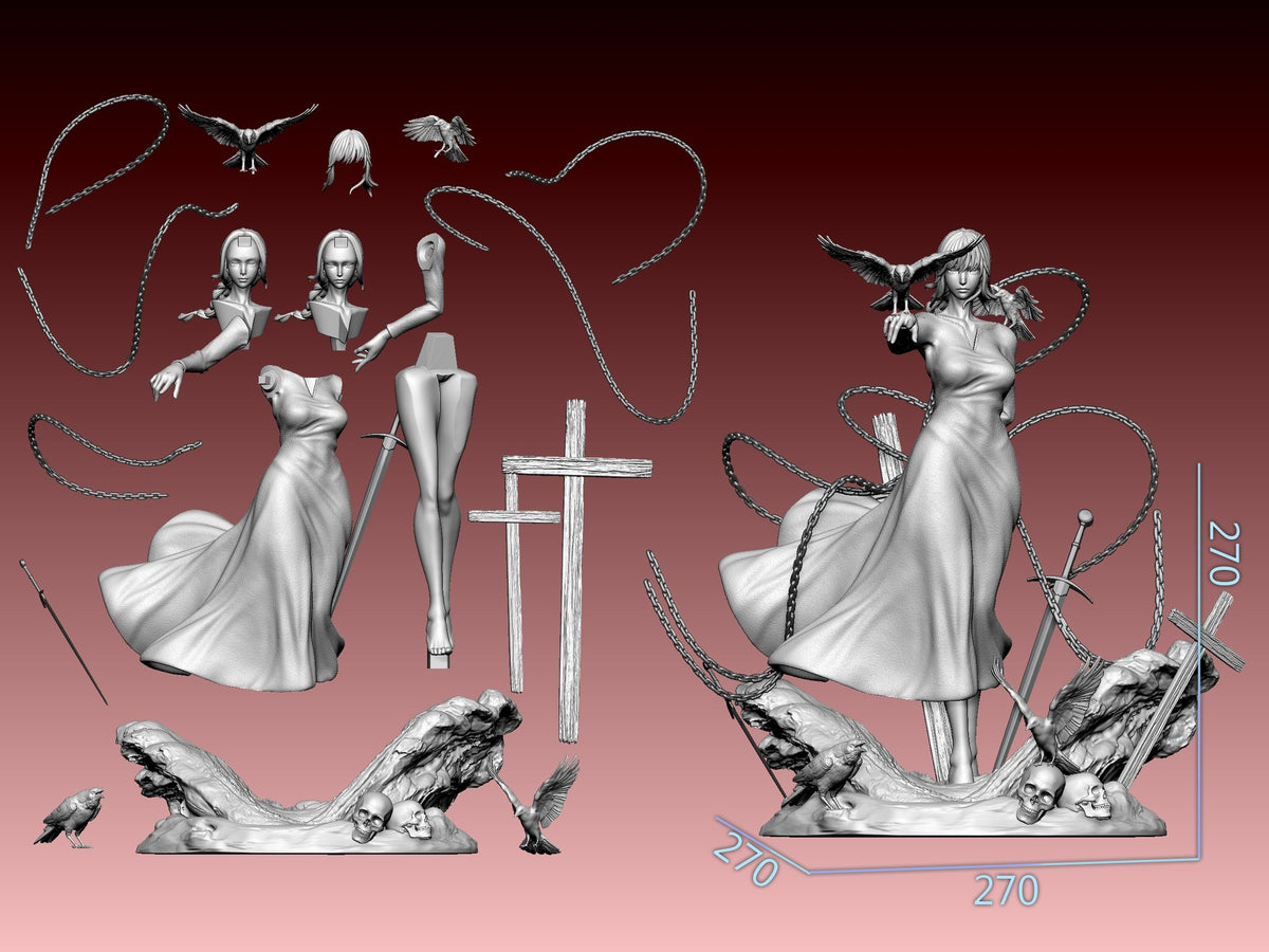 Makima (Chains and Crows) resin figure