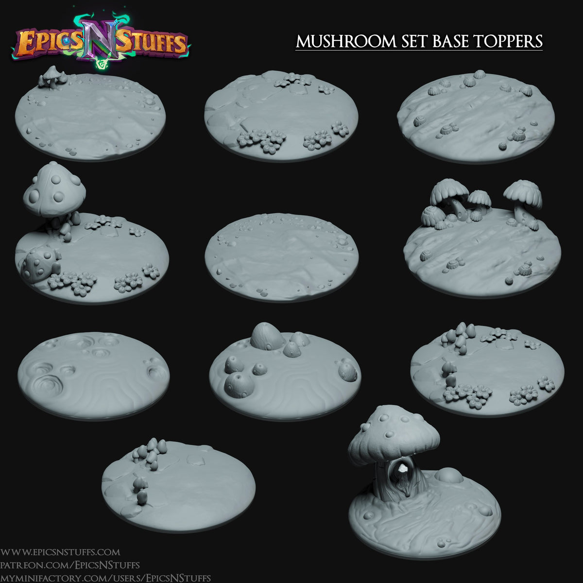 Mushroom Base Toppers resin figure