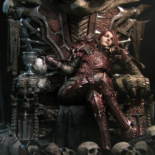 Aleehra the Dragon Knight | 3D Printed Diorama Set | Art Piece | Nerikson | Nerdy Creations