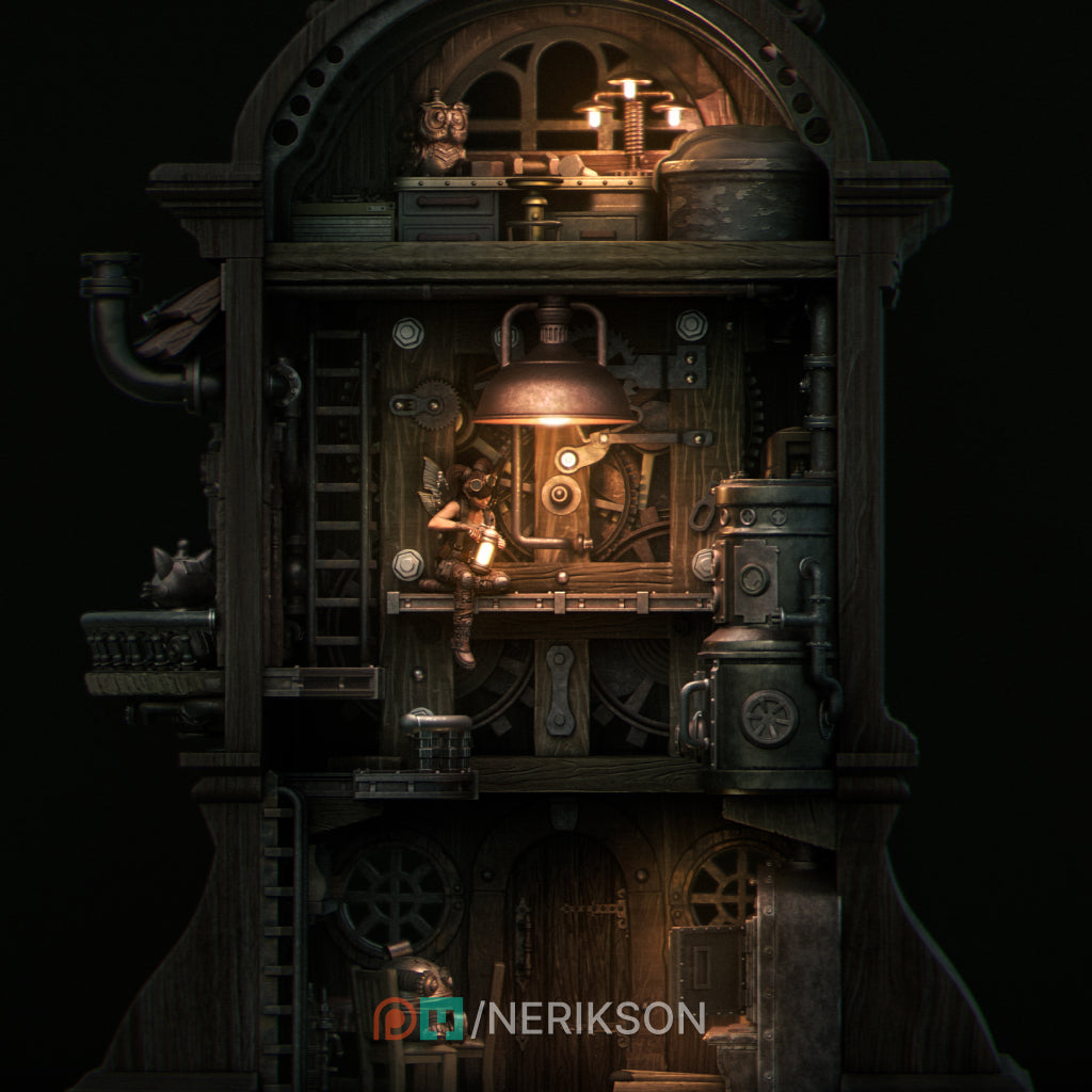 Tinker Fairy | 32mm–140mm | 3D Printed Figure | Art Piece | Nerikson | Nerdy Creations