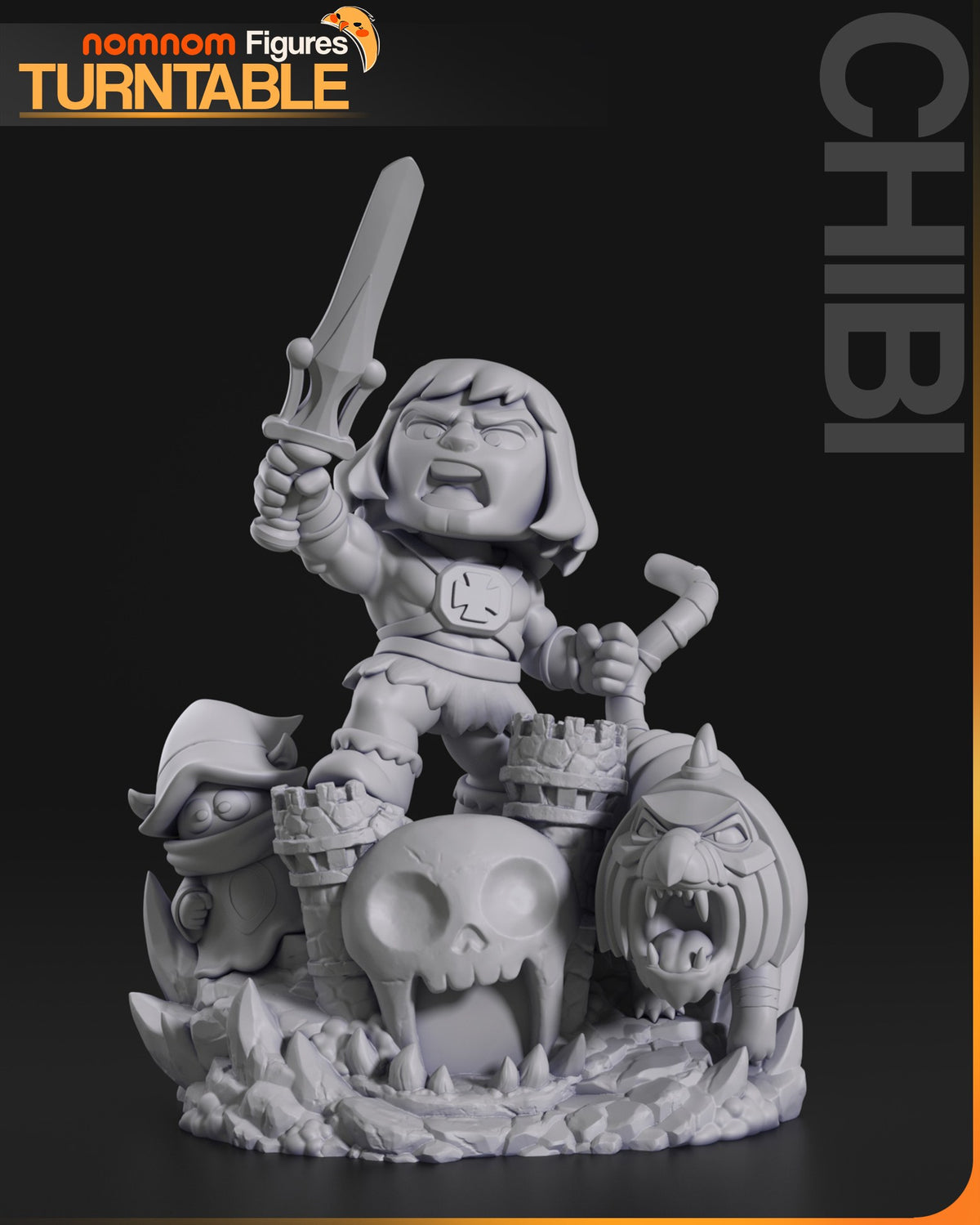 Chibi He-Man resin figure