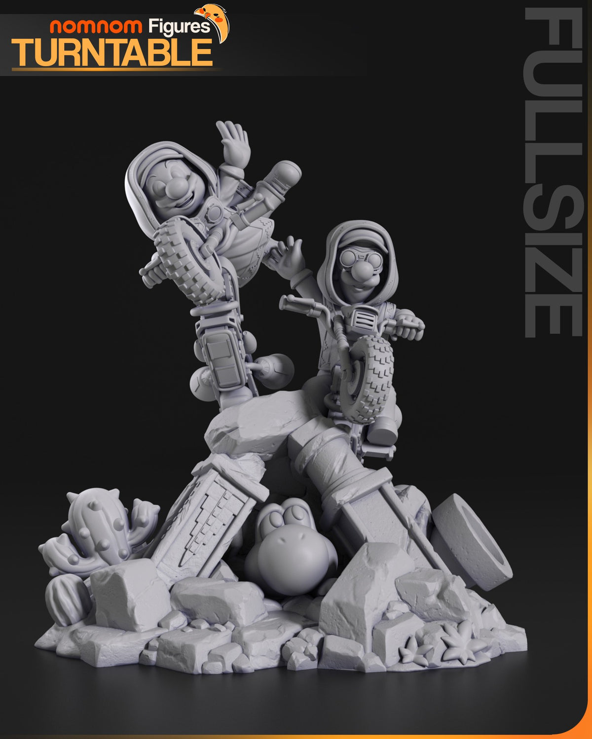Mario & Luigi (Motorbike Diorama) resin figure