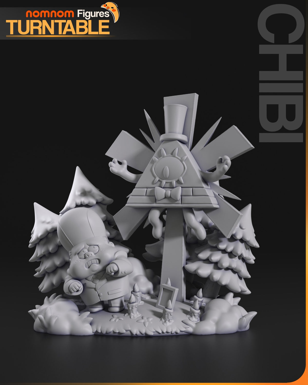 Chibi Bill Cipher resin figure