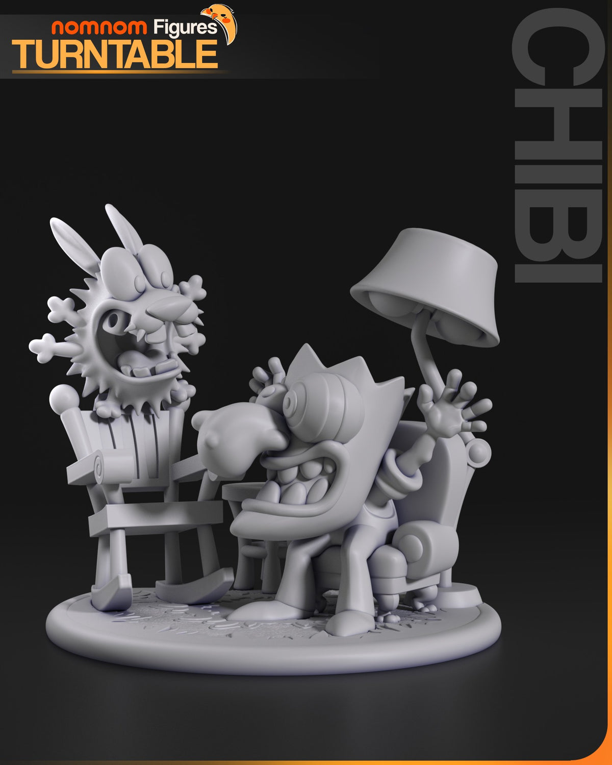Chibi Courage the Cowardly Dog resin figure