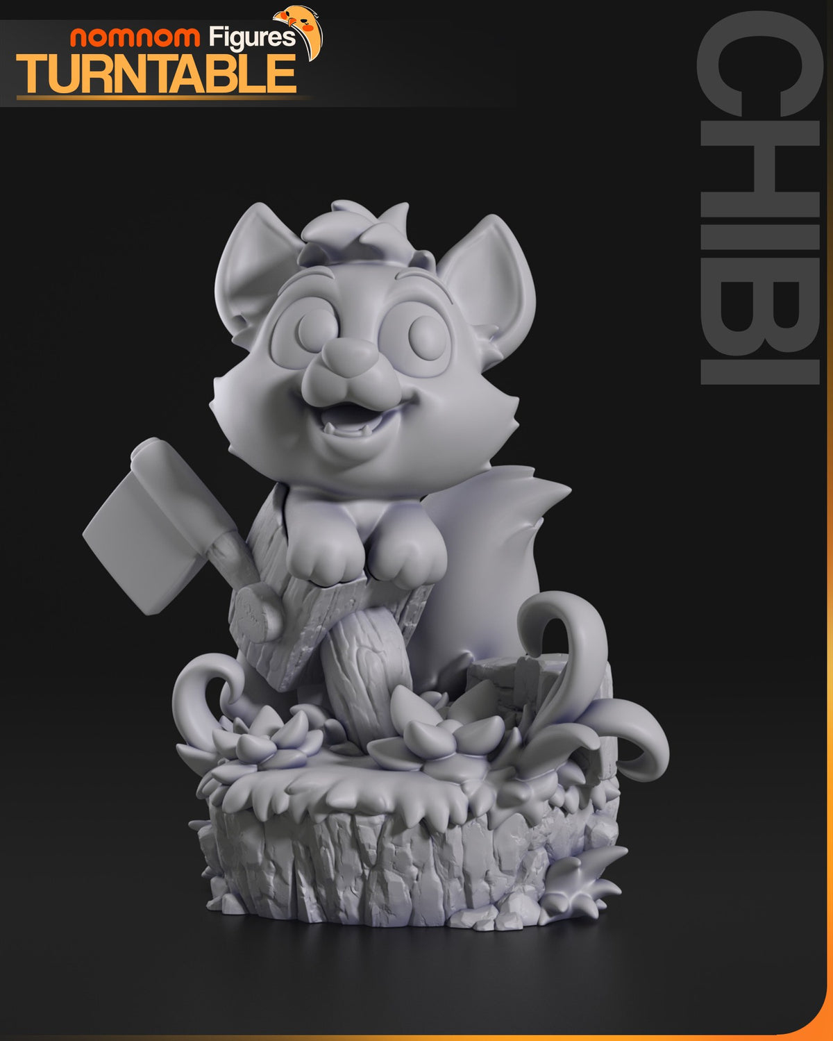Chibi Tod resin figure