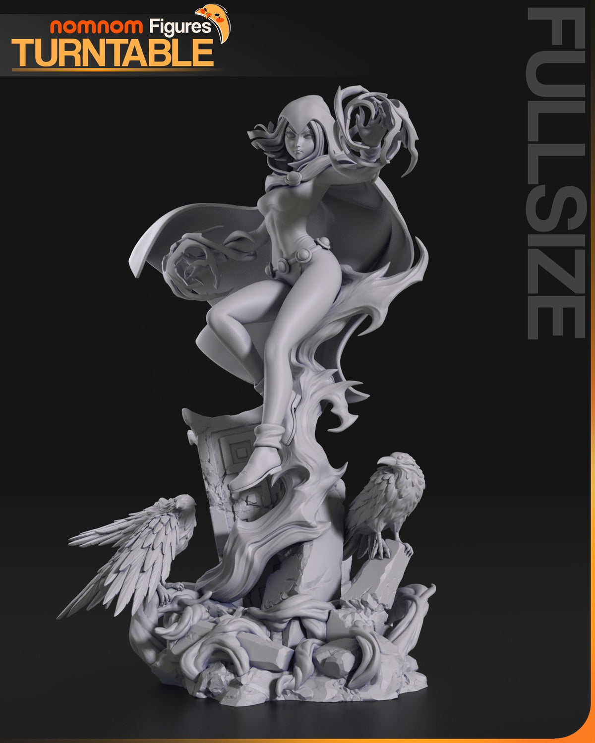 Raven resin figure