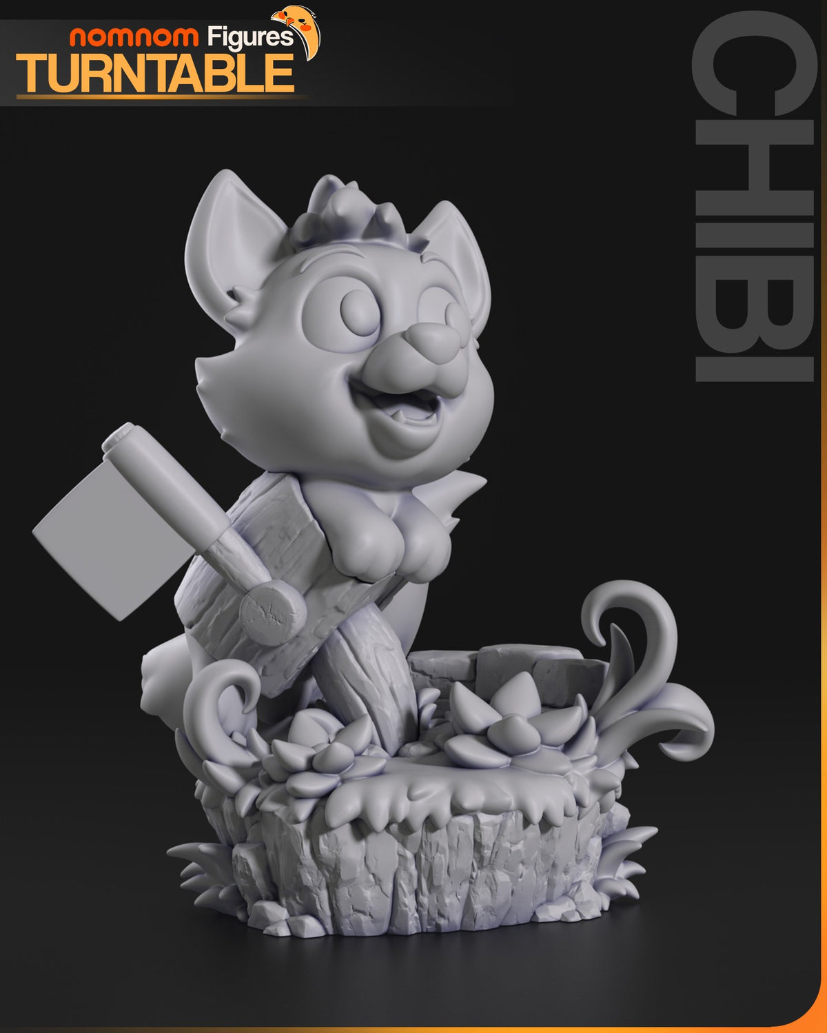 Chibi Tod resin figure
