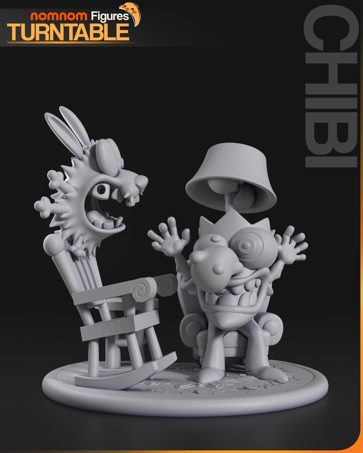 Chibi Courage the Cowardly Dog resin figure