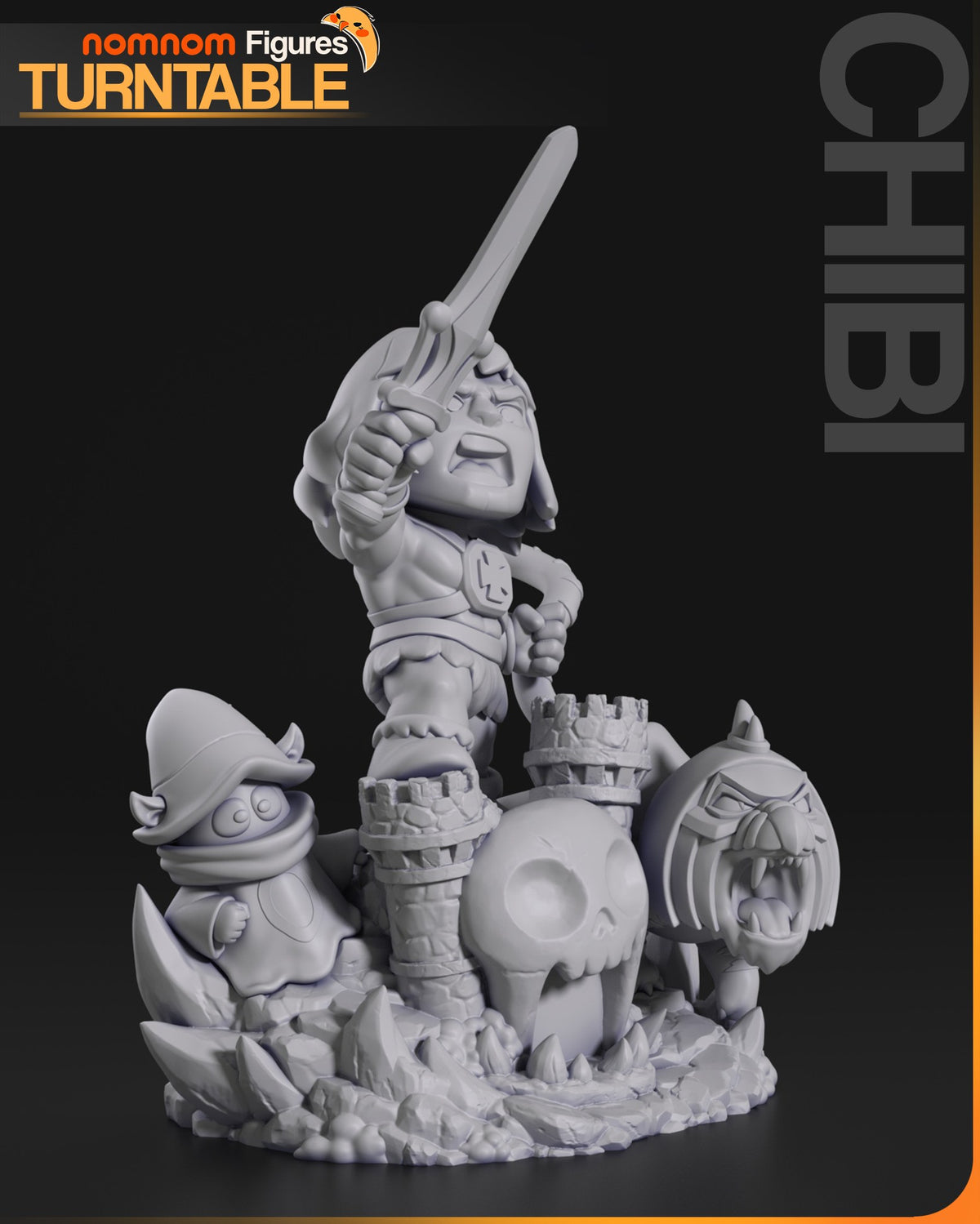 Chibi He-Man resin figure