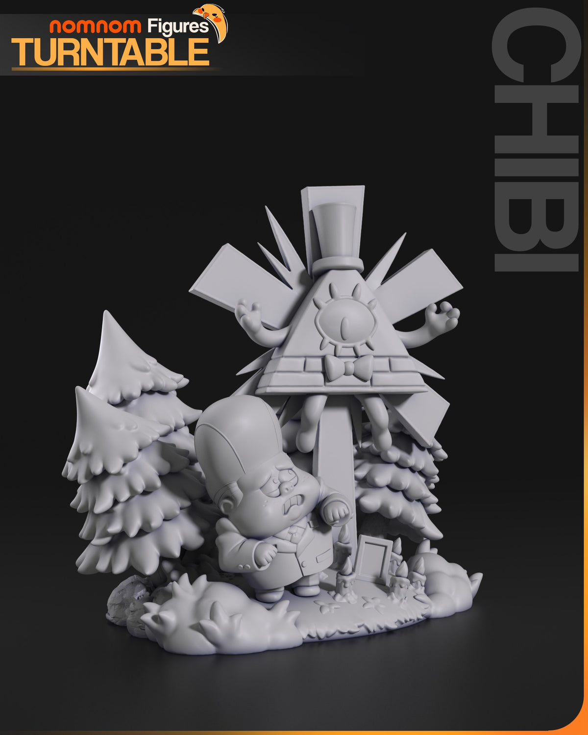 Chibi Bill Cipher resin figure